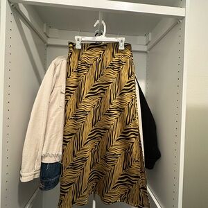 Zebra Print Skirt - Black and Gold